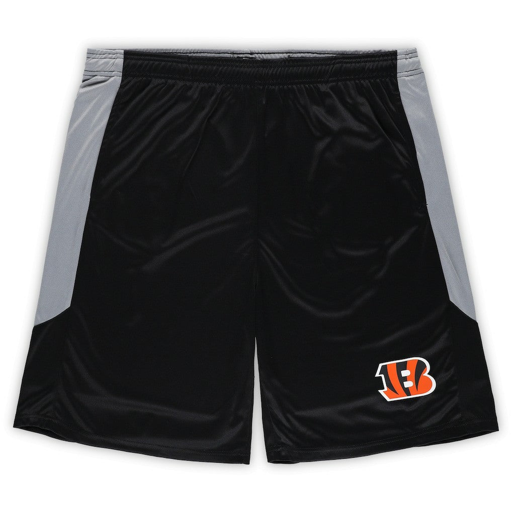 Cincinnati Bengals Big & Tall Team Logo Shorts - Black Shorts