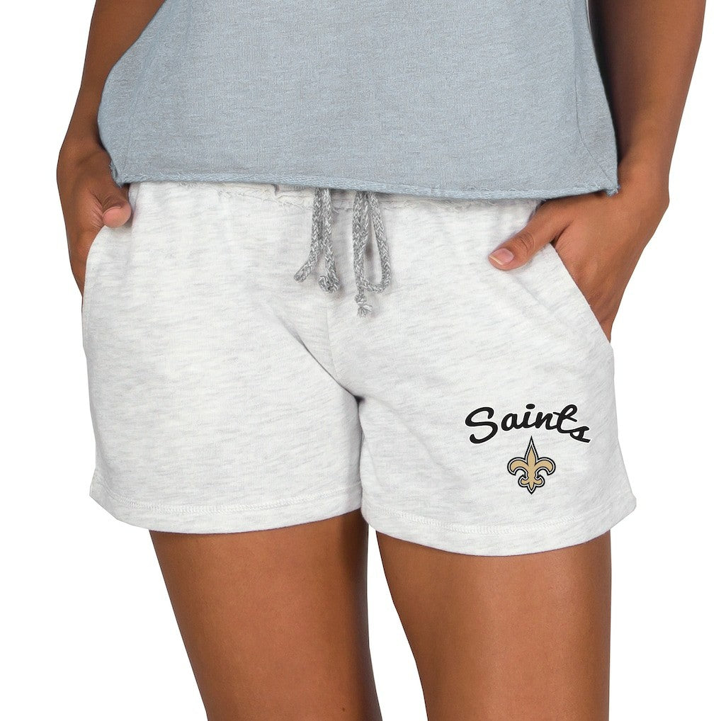 New Orleans Saints Concepts Sport Women's Mainstream Terry Lounge Shorts - Oatmeal Shorts