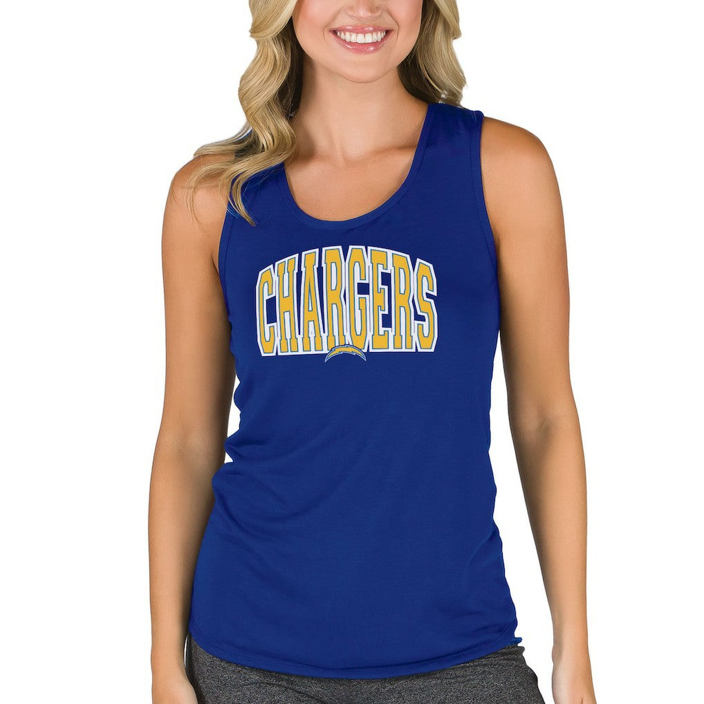 Los Angeles Chargers Concepts Sport Women's Marathon Racer Back Tank Top - Royal Tops