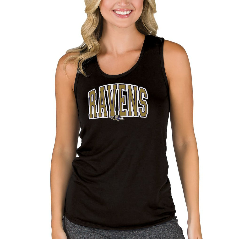 Baltimore Ravens Concepts Sport Women's Marathon Racer Back Tank Top - Black Tops