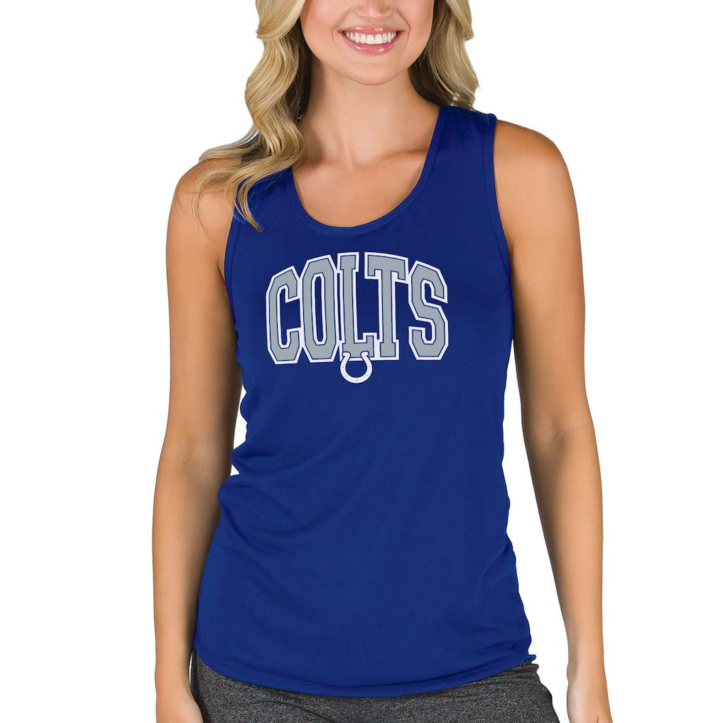 Indianapolis Colts Concepts Sport Women's Marathon Racer Back Tank Top - Royal Tops