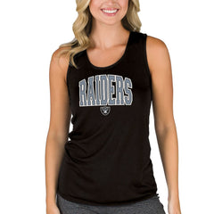 Las Vegas Raiders Concepts Sport Women's Marathon Racer Back Tank Top - Black Tops