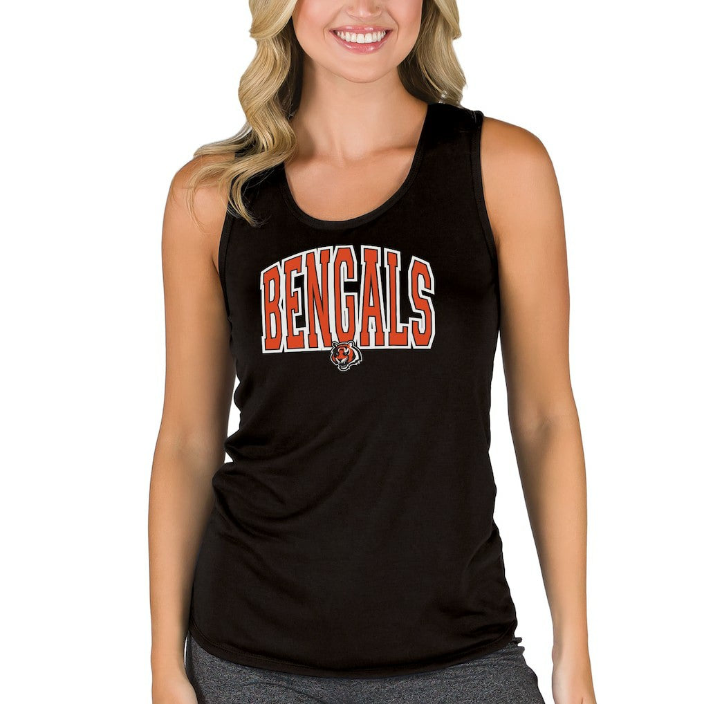Cincinnati Bengals Concepts Sport Women's Marathon Racer Back Tank Top - Black Tops