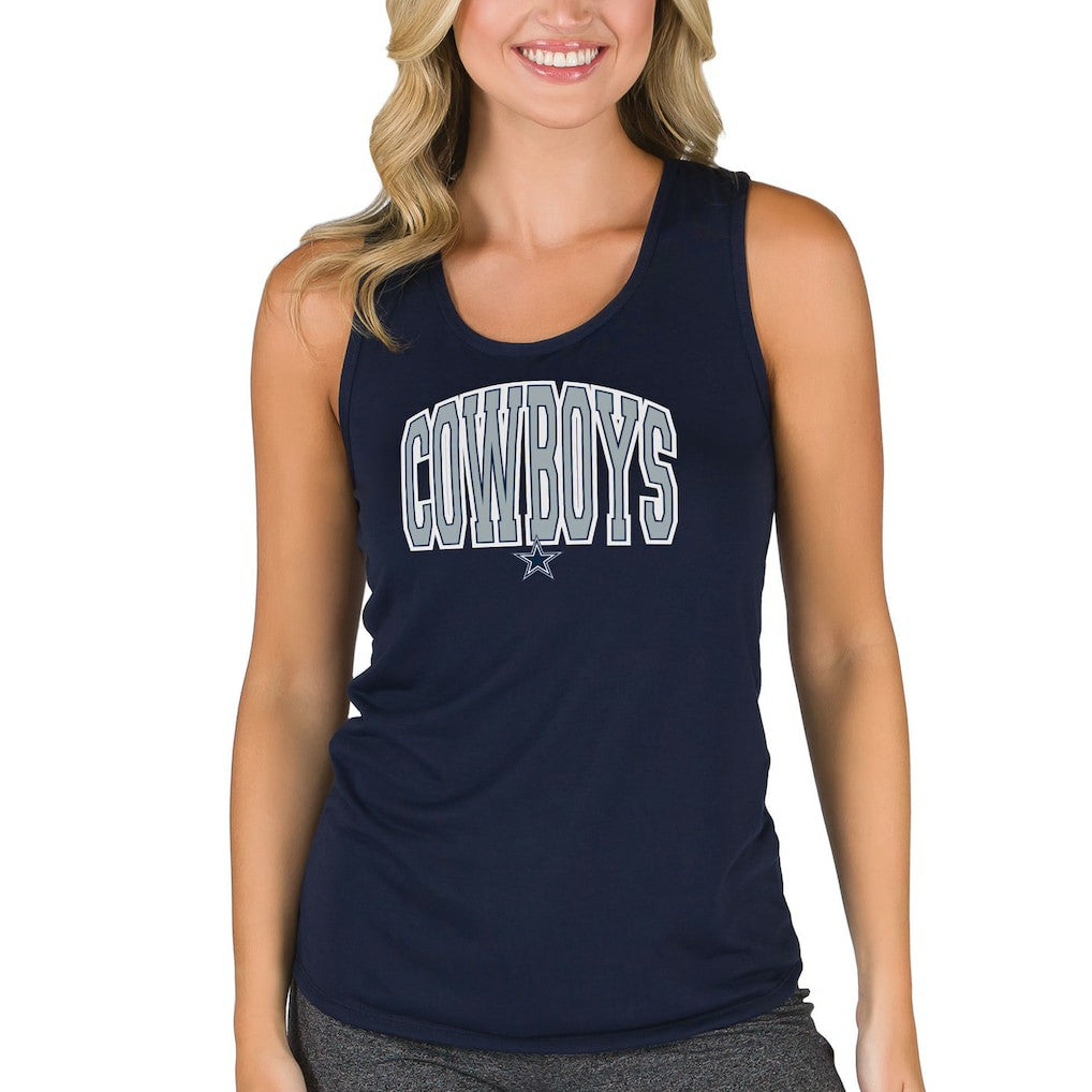 Dallas Cowboys Concepts Sport Women's Marathon Racer Back Tank Top - Navy Tops