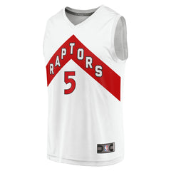 Immanuel Quickley Toronto Raptors Youth Fast Break Player Jersey Association Edition White - Fanatics