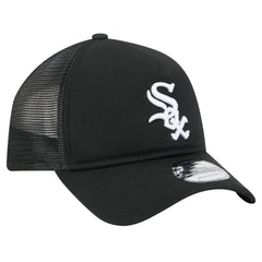 Chicago White Sox New Era 9FORTY A-Frame Trucker Adjustable Hat - Black Hats