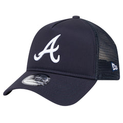 Atlanta Braves New Era 9FORTY A-Frame Trucker Adjustable Hat - Navy Hats