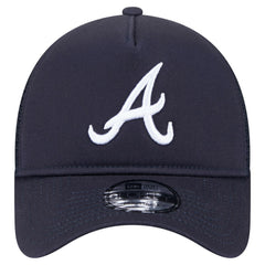 Atlanta Braves New Era 9FORTY A-Frame Trucker Adjustable Hat - Navy Hats
