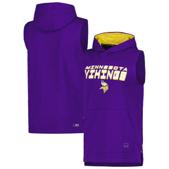 Minnesota Vikings MSX by Michael Strahan Captain Sleeveless Hoodie T-Shirt - Purple Hoodies