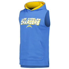 Los Angeles Chargers MSX by Michael Strahan Captain Sleeveless Hoodie T-Shirt - Powder Blue Hoodies