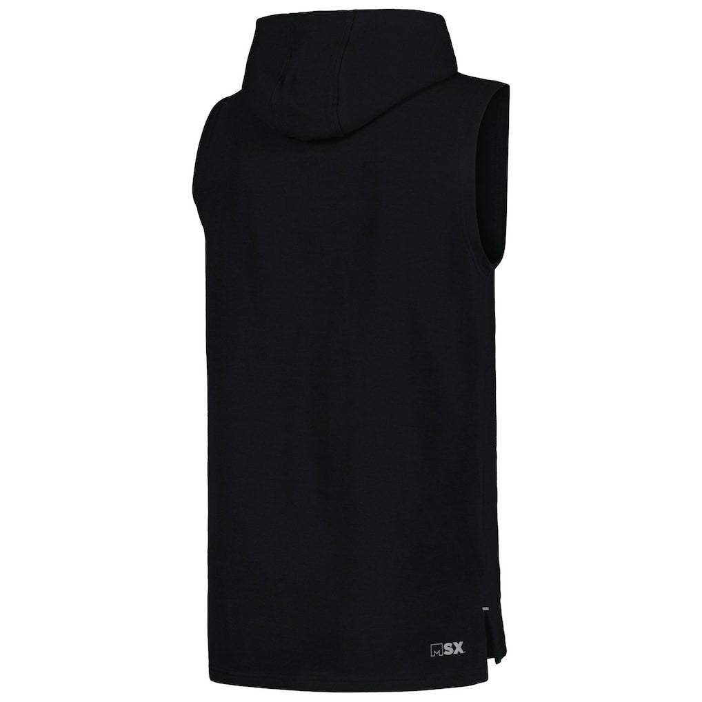 Cincinnati Bengals MSX by Michael Strahan Captain Sleeveless Hoodie T-Shirt - Black Hoodies