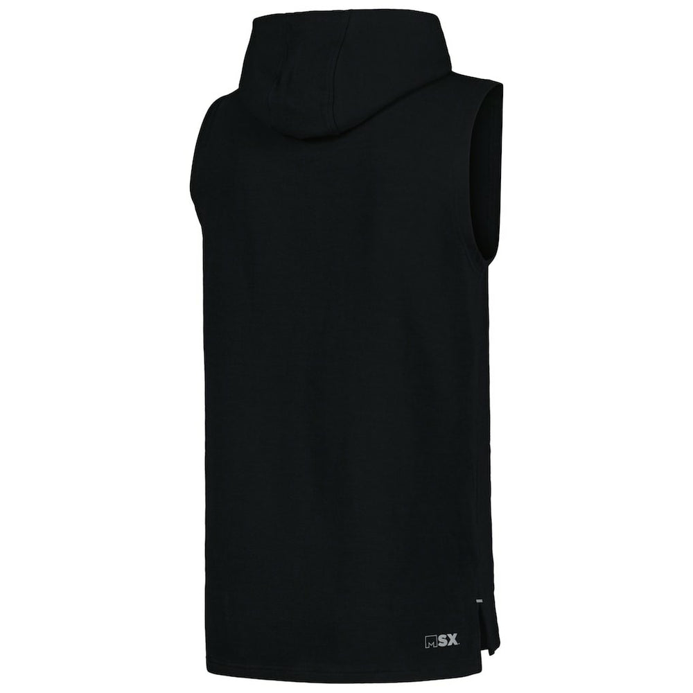 Cincinnati Bengals MSX by Michael Strahan Captain Sleeveless Hoodie T-Shirt - Black Hoodies