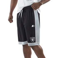 Las Vegas Raiders Starter Fan Favorite Fashion Shorts - Black/Silver Shorts