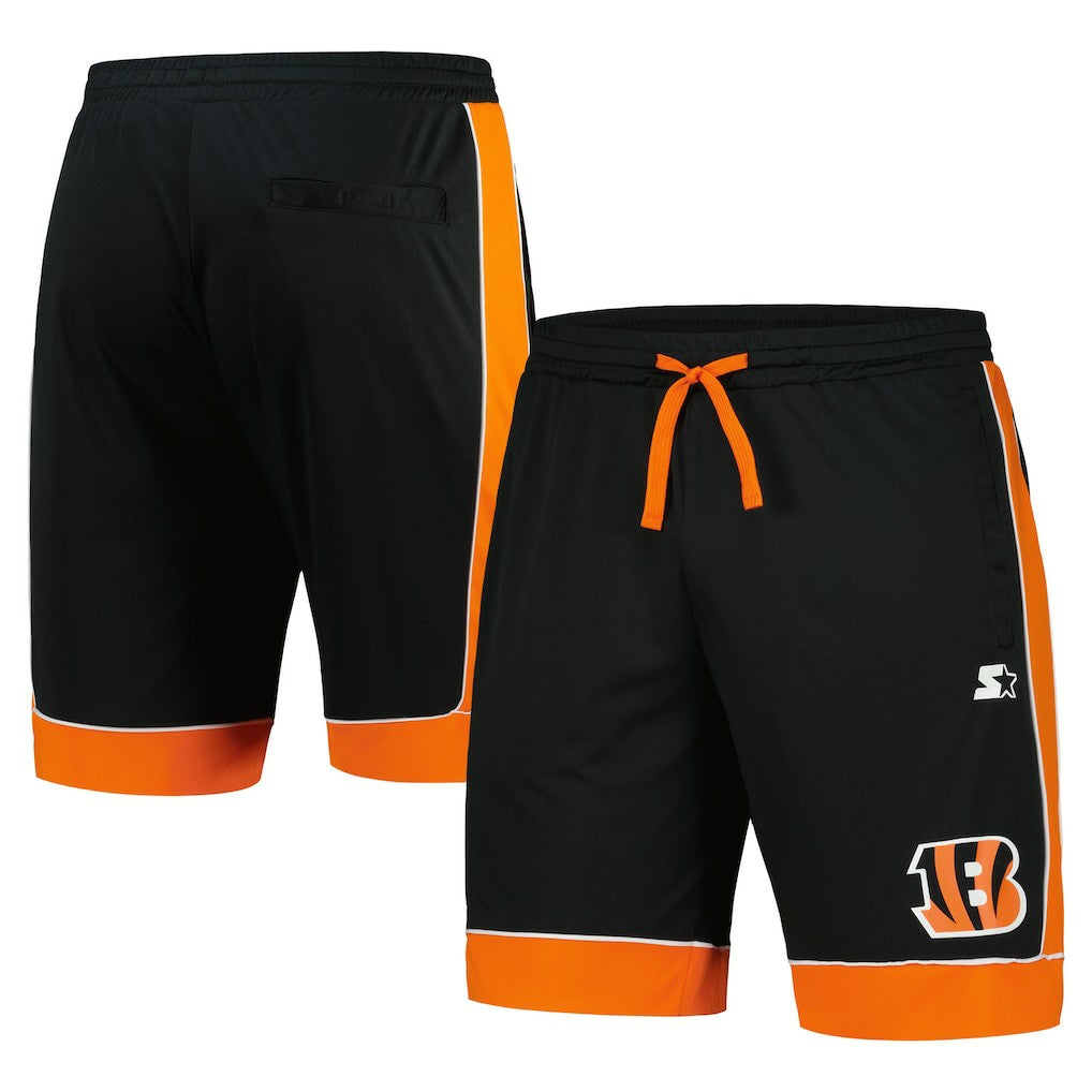 Cincinnati Bengals Starter Fan Favorite Fashion Shorts - Black/Orange Shorts