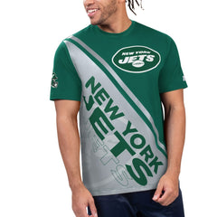 New York Jets Starter Finish Line Extreme Graphic T-Shirt - Green/White T-shirts