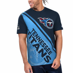 Tennessee Titans Starter Finish Line Extreme Graphic T-Shirt - Navy/Light Blue T-shirts