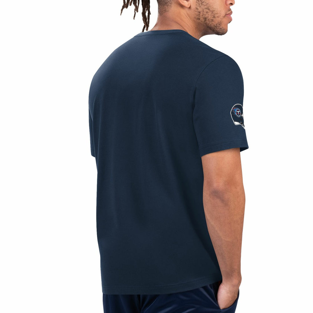 Tennessee Titans Starter Finish Line Extreme Graphic T-Shirt - Navy/Light Blue T-shirts