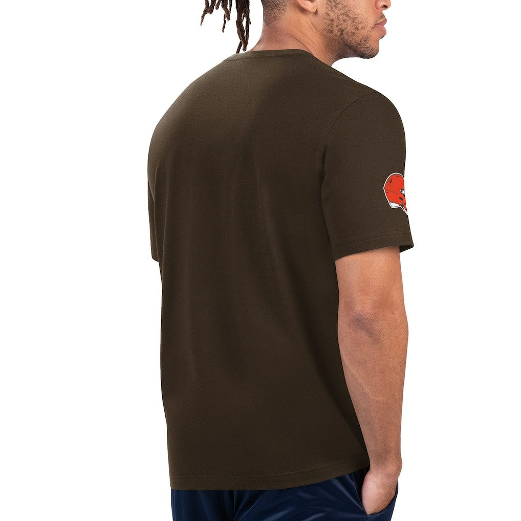Cleveland Browns Starter Finish Line Extreme Graphic T-Shirt - Brown/Orange T-shirts