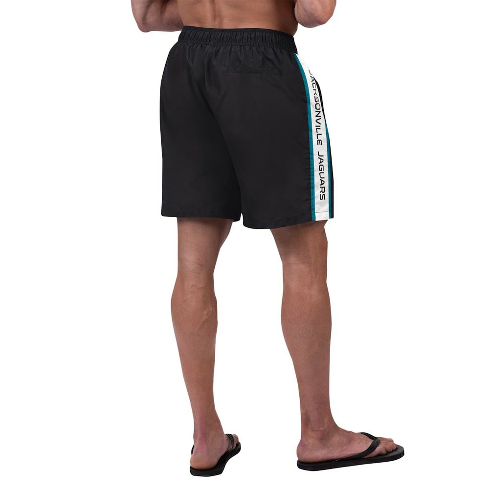 Jacksonville Jaguars G-III Sports by Carl Banks Streamline Volley Swim Shorts - Black Shorts