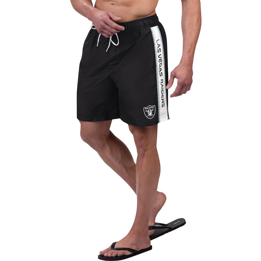 Las Vegas Raiders G-III Sports by Carl Banks Streamline Volley Swim Shorts - Black Shorts
