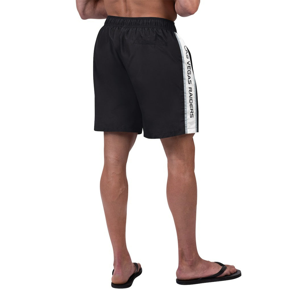 Las Vegas Raiders G-III Sports by Carl Banks Streamline Volley Swim Shorts - Black Shorts