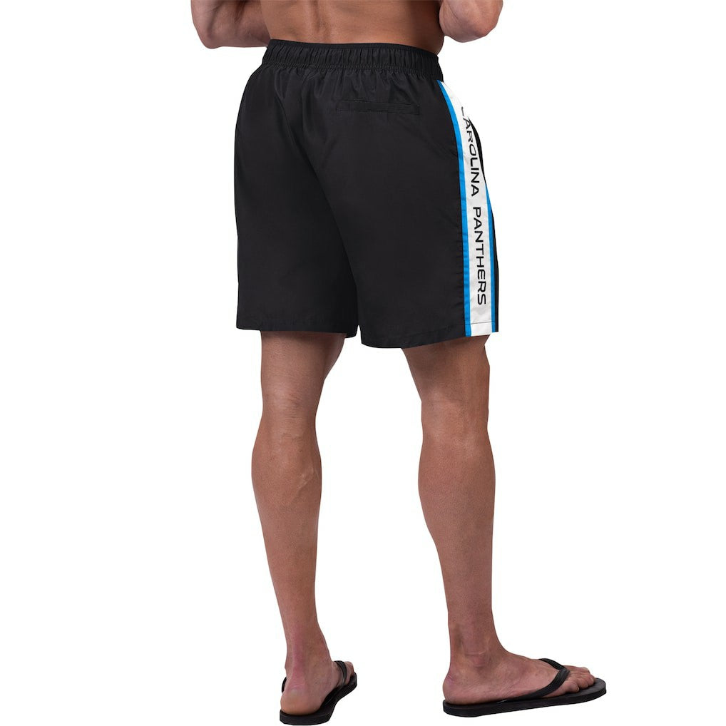 Carolina Panthers G-III Sports by Carl Banks Streamline Volley Swim Shorts - Black Shorts