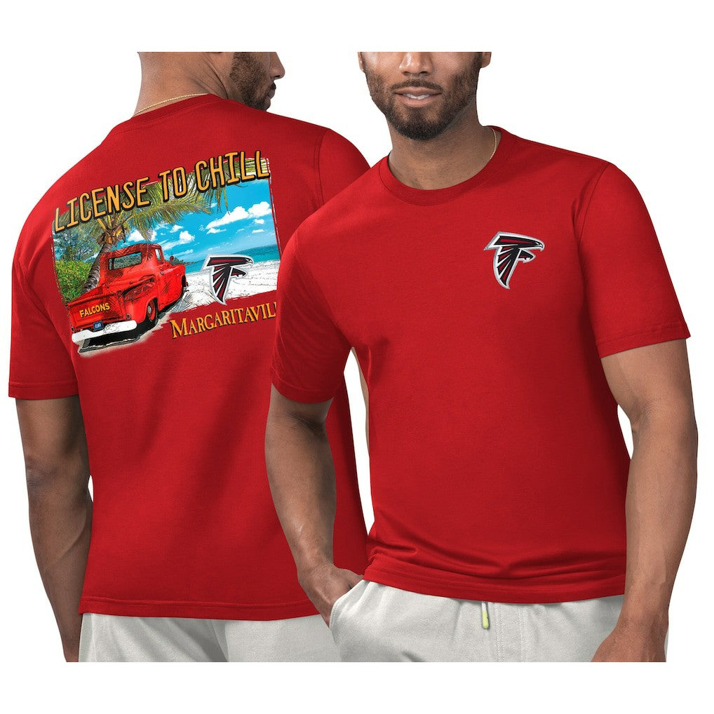 Atlanta Falcons Margaritaville Licensed to Chill T-Shirt - Red T-shirts
