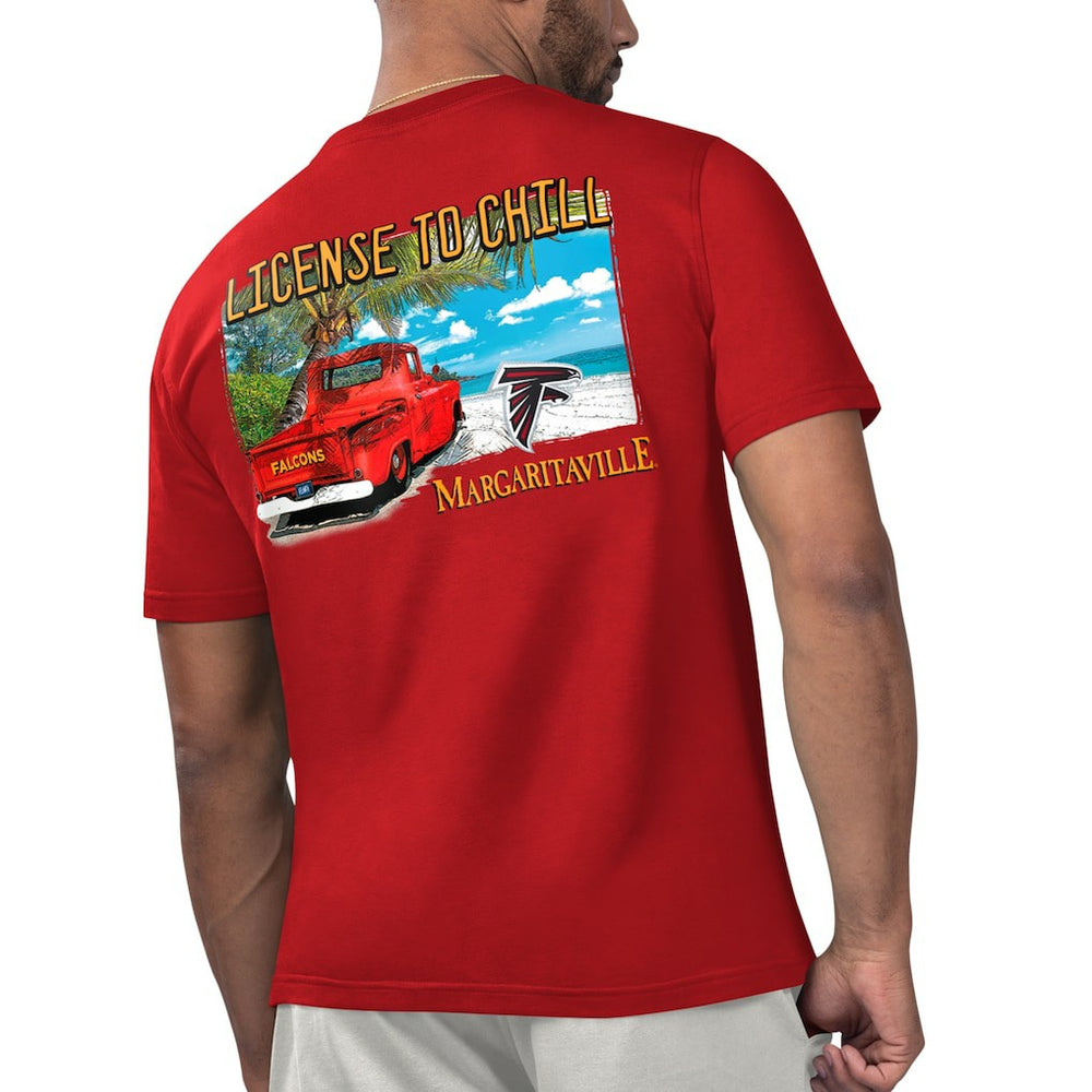 Atlanta Falcons Margaritaville Licensed to Chill T-Shirt - Red T-shirts