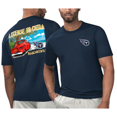 Tennessee Titans Margaritaville Licensed to Chill T-Shirt - Navy T-shirts