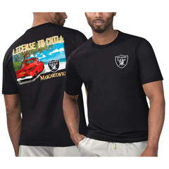 Las Vegas Raiders Margaritaville Licensed to Chill T-Shirt - Black T-shirts