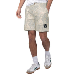 Las Vegas Raiders Margaritaville Sandwashed Monstera Print Amphib Shorts - Gray Shorts