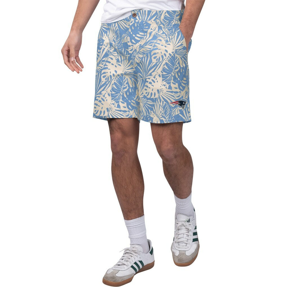 New England Patriots Margaritaville Sandwashed Monstera Print Amphib Shorts - Navy Shorts