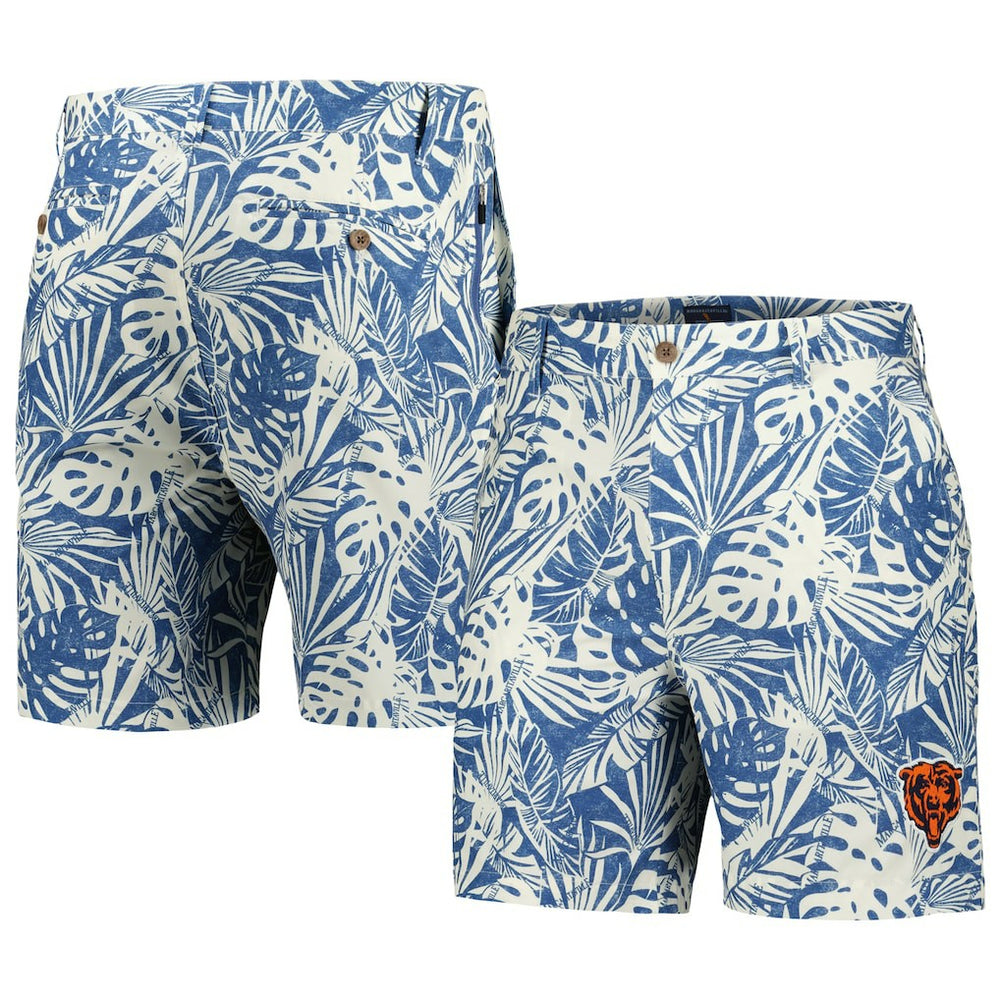 Chicago Bears Margaritaville Sandwashed Monstera Print Amphib Shorts - Navy Shorts