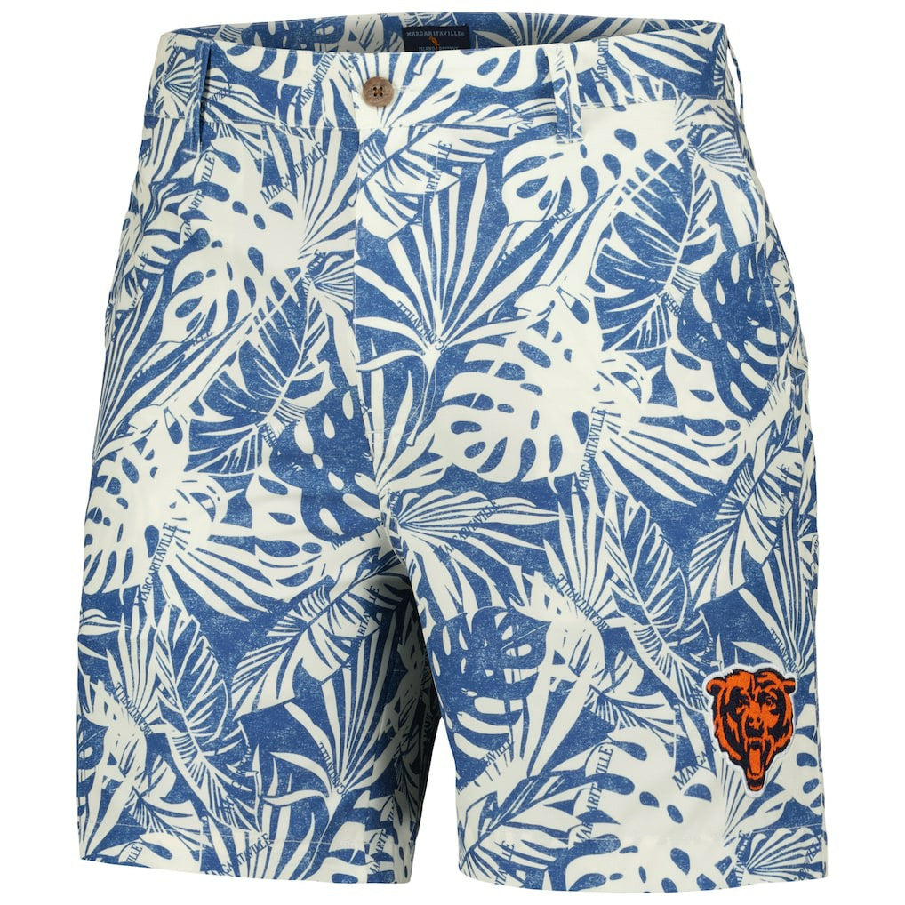 Chicago Bears Margaritaville Sandwashed Monstera Print Amphib Shorts - Navy Shorts