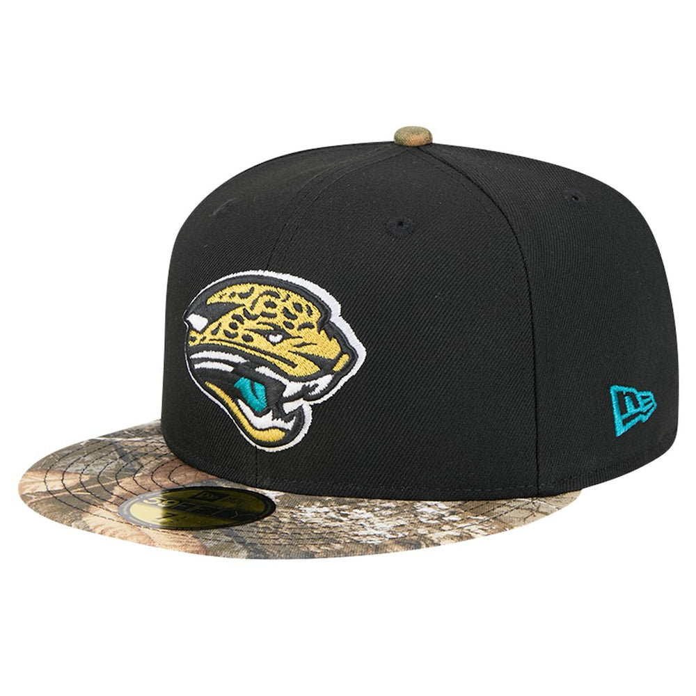 New Era Jacksonville Jaguars Black Active Two-Tone Camo 59FIFTY Fitted Hat