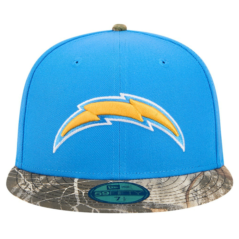 New Era Los Angeles Chargers Powder Blue Active Two-Tone Camo 59FIFTY Fitted Hat