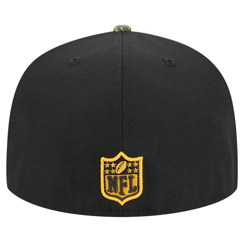 New Era Pittsburgh Steelers Black Active Two-Tone Camo 59FIFTY Fitted Hat