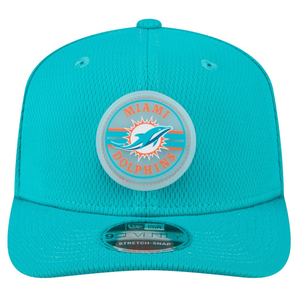 Miami Dolphins New Era Adventure Patched 9SEVENTY Stretch-Snap Adjustable Hat - Aqua Hats