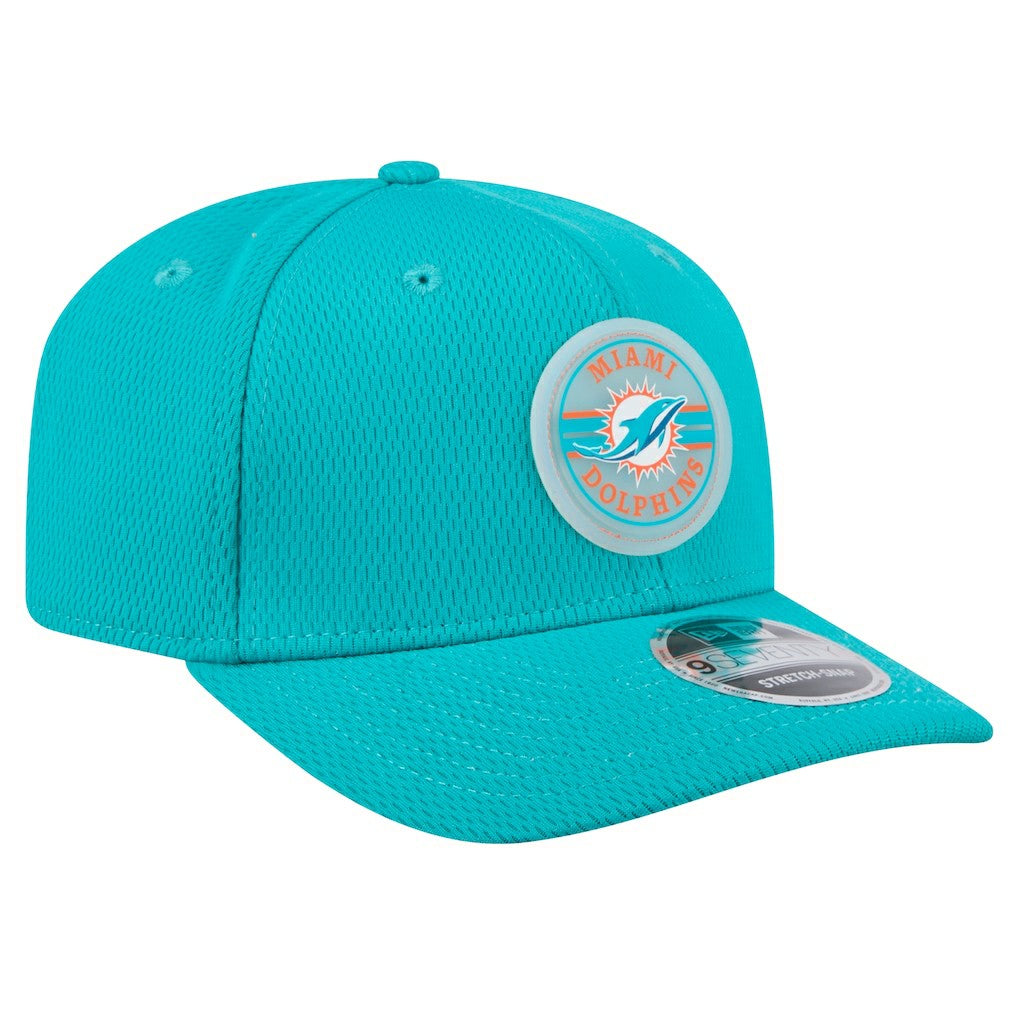 Miami Dolphins New Era Adventure Patched 9SEVENTY Stretch-Snap Adjustable Hat - Aqua Hats