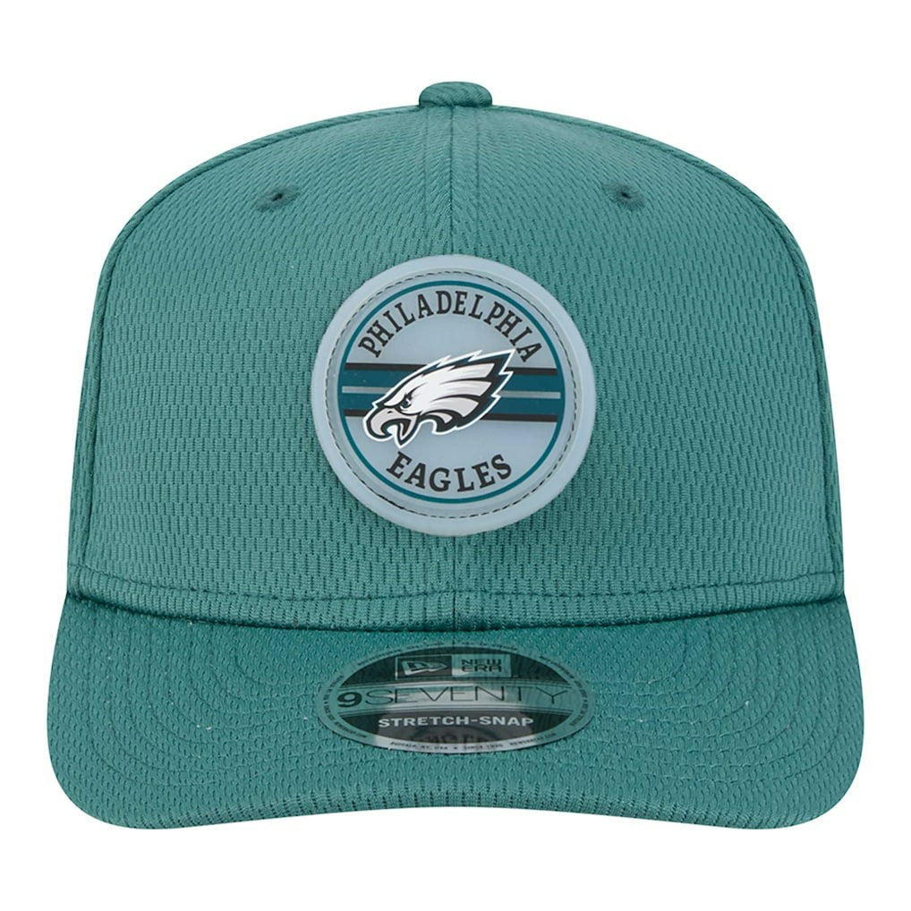 Philadelphia Eagles New Era Adventure Patched 9SEVENTY Stretch-Snap Adjustable Hat - Midnight Green Hats
