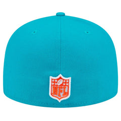 Miami Dolphins New Era Script Sided 59FIFTY Fitted Hat - Aqua Hats