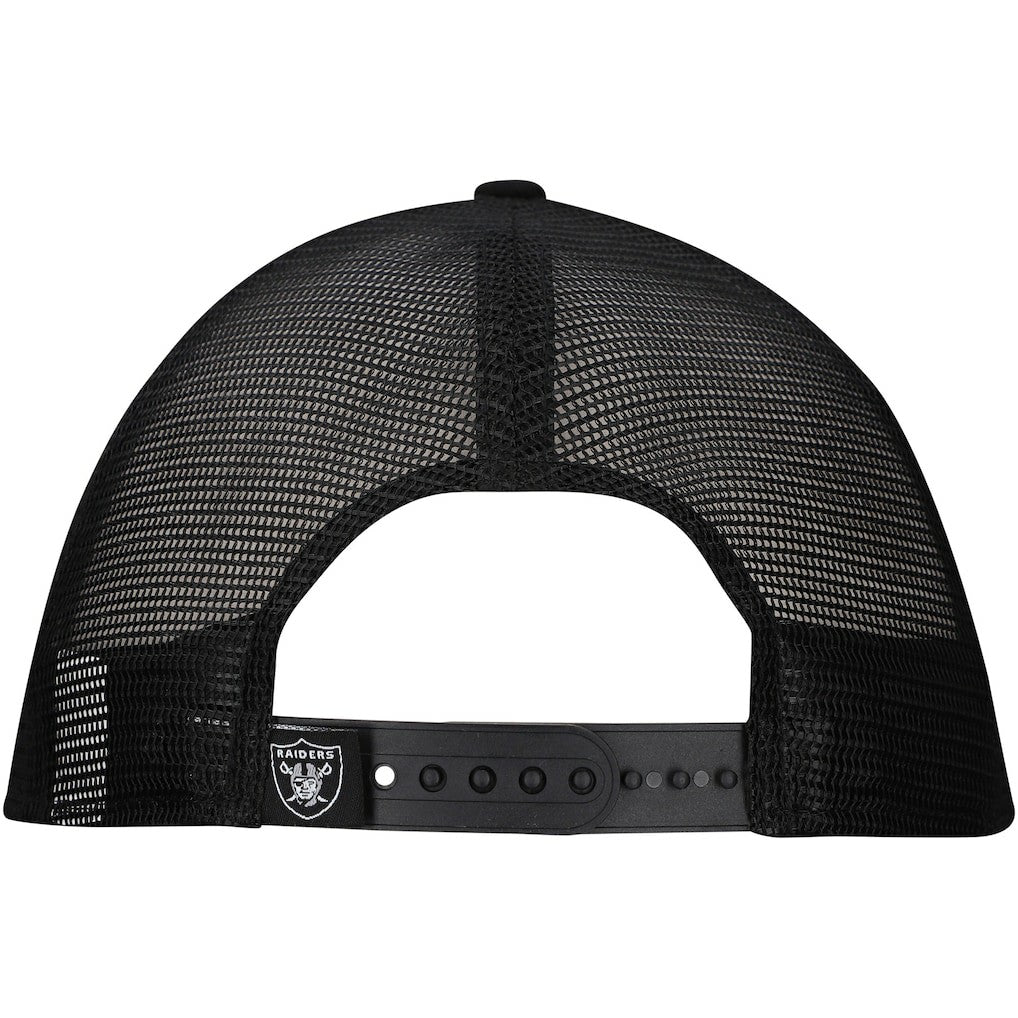 New Era Las Vegas Raiders Distressed 9FIFTY A-Frame Snapback Hat - White/Black Hats