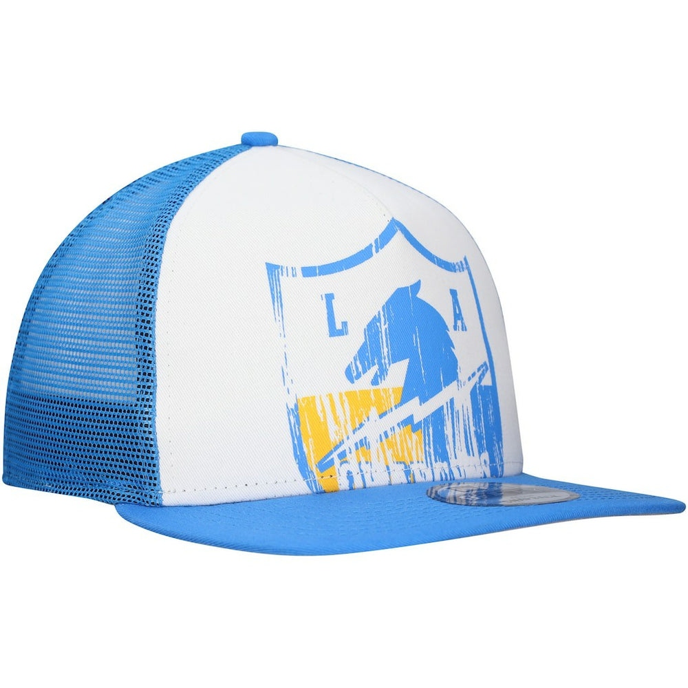 New Era Los Angeles Chargers Distressed 9FIFTY A-Frame Snapback Hat - White/Powder Blue Hats