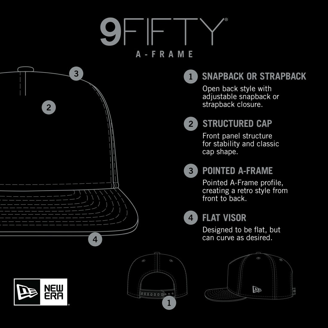 New Era New York Jets Distressed 9FIFTY A-Frame Snapback Hat - White/Green Hats