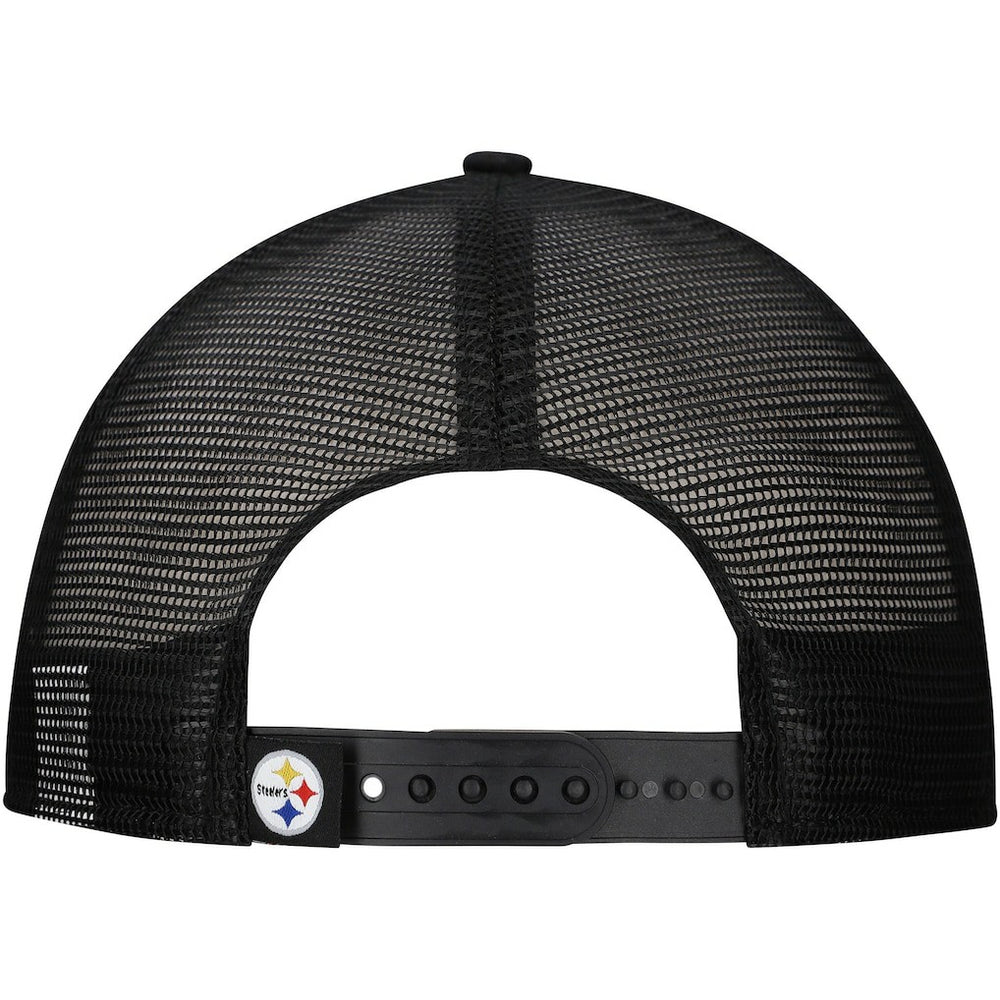 New Era Pittsburgh Steelers Distressed 9FIFTY A-Frame Snapback Hat - White/Black Hats
