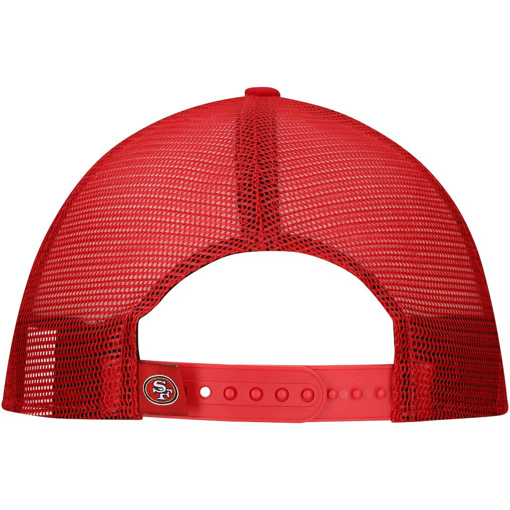 New Era San Francisco 49ers Distressed 9FIFTY A-Frame Snapback Hat - White/Scarlet Hats