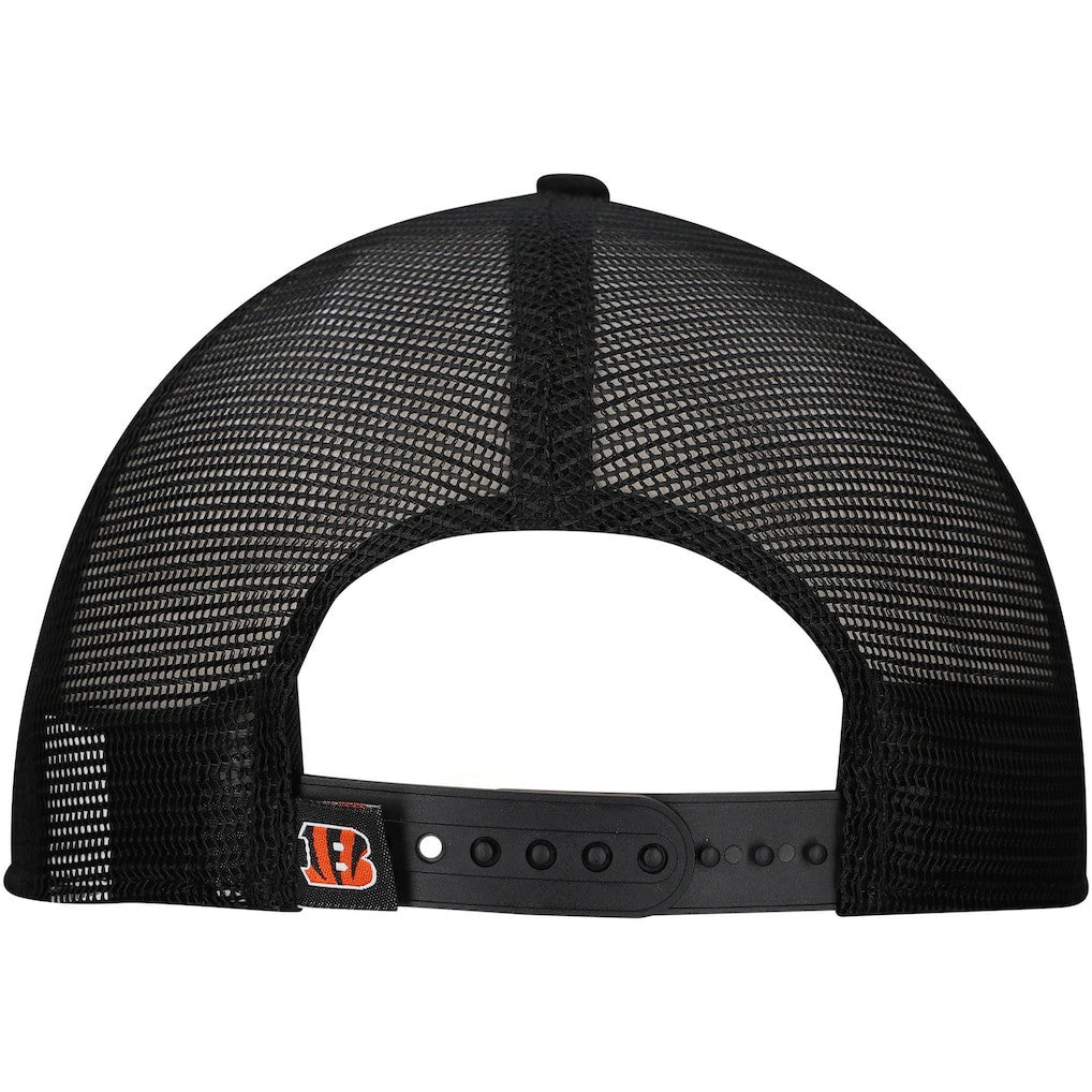 New Era Cincinnati Bengals Distressed 9FIFTY A-Frame Snapback Hat - White/Black Hats