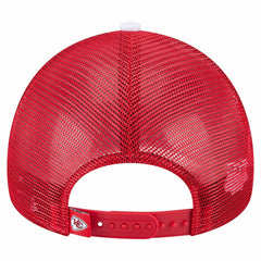 Kansas City Chiefs New Era Sport Night Color Block 9FORTY A-Frame Trucker Adjustable Hat - White/Red Hats