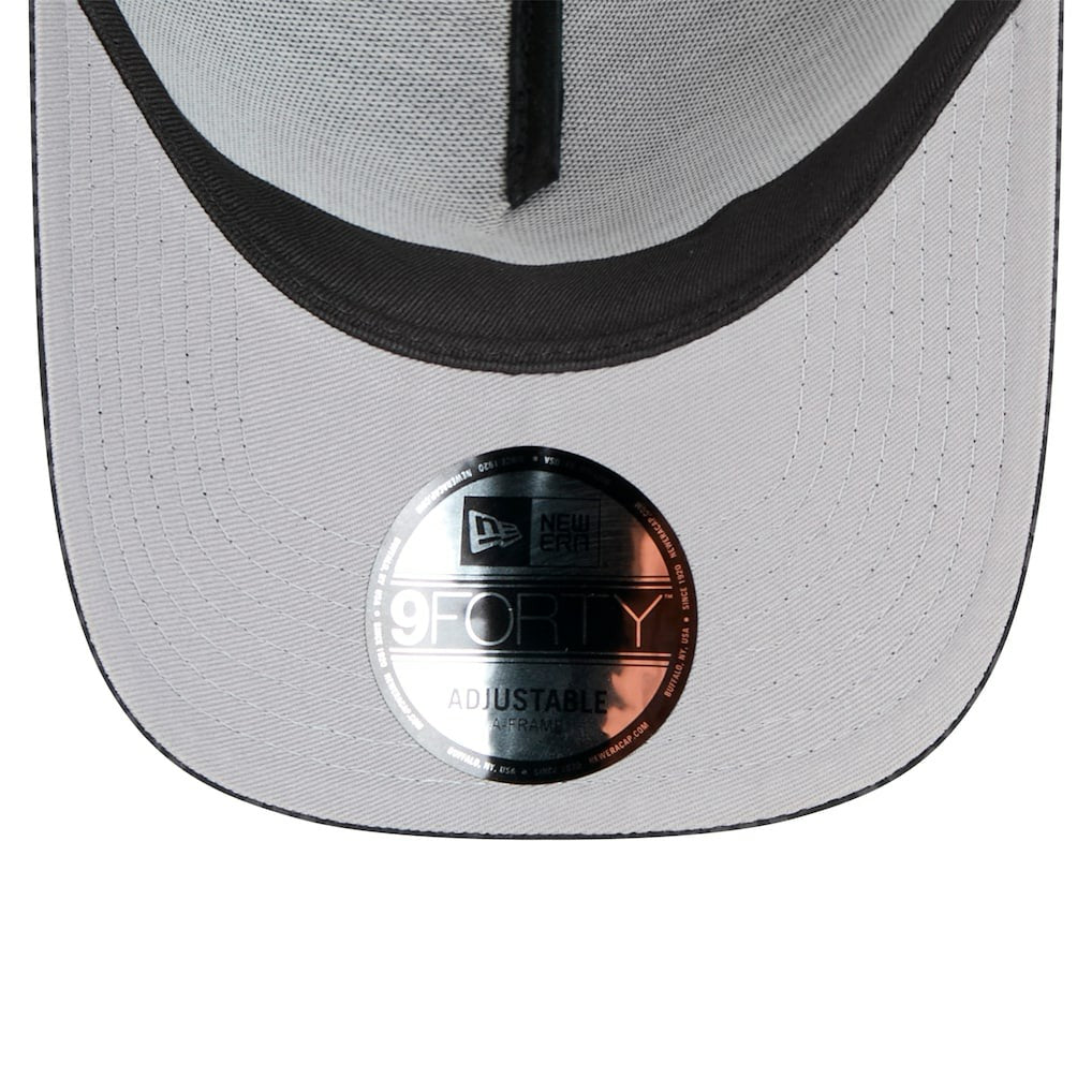 Miami Dolphins New Era Midnight Ink Tonal Text A-Frame Trucker 9FORTY Adjustable Hat - Black Hats