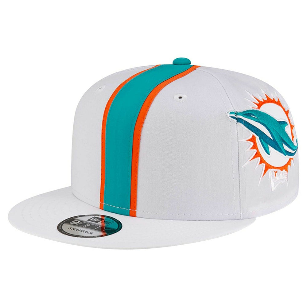Miami Dolphins New Era Helmet 9FIFTY Snapback Hat - White Hats